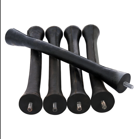 Swaying rubber damping rods